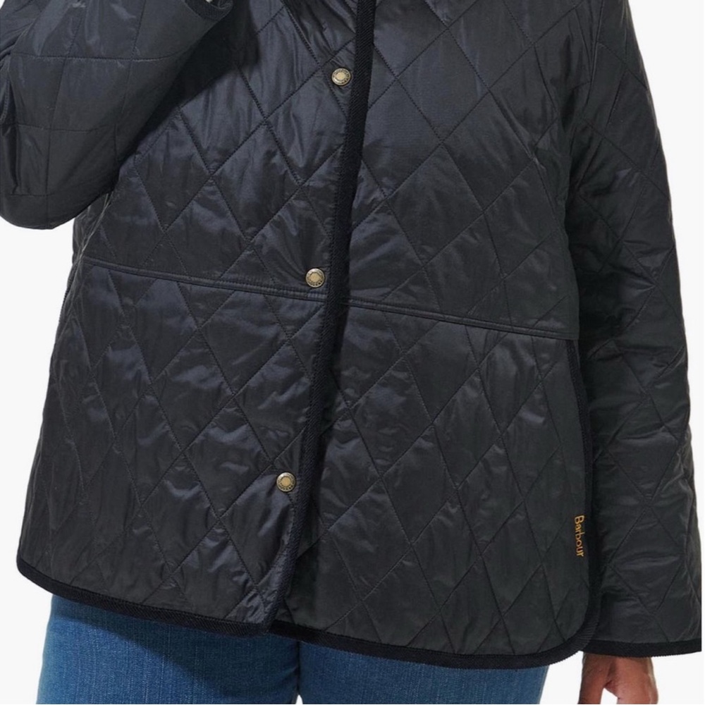 Barbour Black Puffer Jacket Quilted Lightweight “Clydebank”. 1X